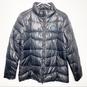 Global Tsinuk Black Down Puffer Coat NWOT
